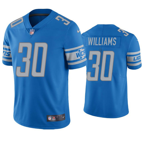 Mens Detroit Lions #30 Jamaal Williams Nike Blue Vapor Untouchable Limited Jersey