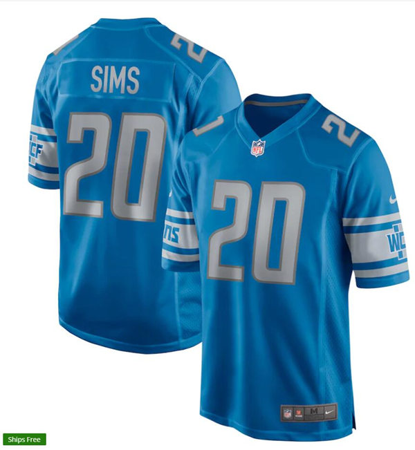 Mens Detroit Lions Retired Player #20 Billy Sims Nike Blue Vapor Untouchable Limited Jersey