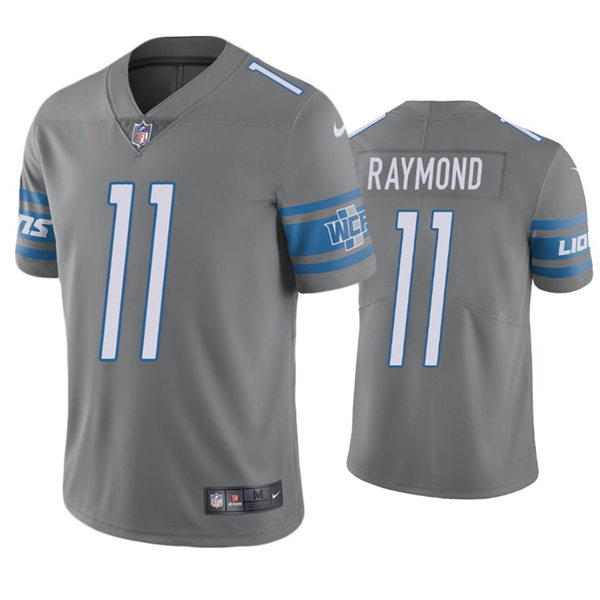 Mens Detroit Lions #11 Kalif Raymond Nike Silver Color Rush Limited Player Jersey