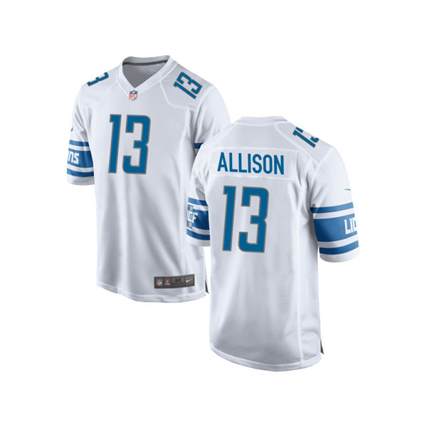 Mens Detroit Lions #13 Geronimo Allison Nike White Vapor Untouchable Limited Jersey