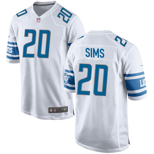 Mens Detroit Lions Retired Player #20 Billy Sims Nike White Vapor Untouchable Limited Jersey