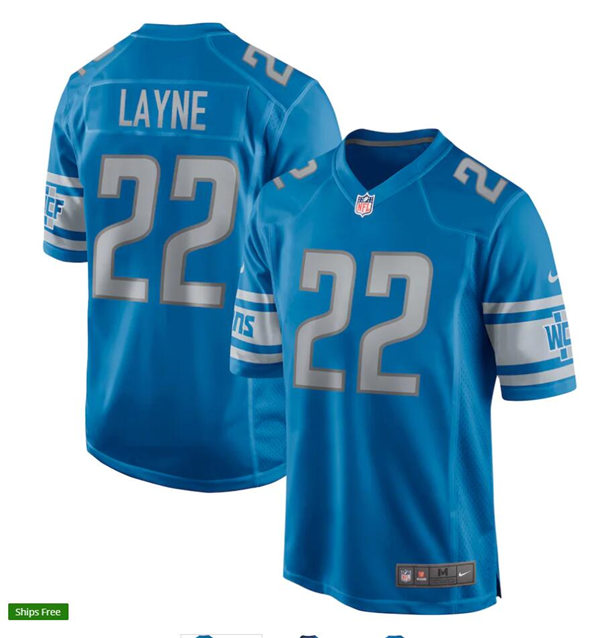 Mens Detroit Lions Retired Player #22 Bobby Layne Nike Blue Vapor Untouchable Limited Jersey