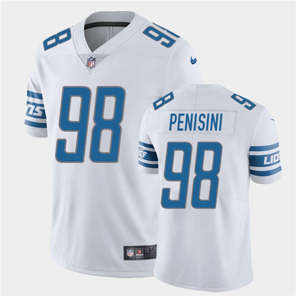 Mens Detroit Lions #98 John Penisini Nike White Vapor Untouchable Limited Jersey