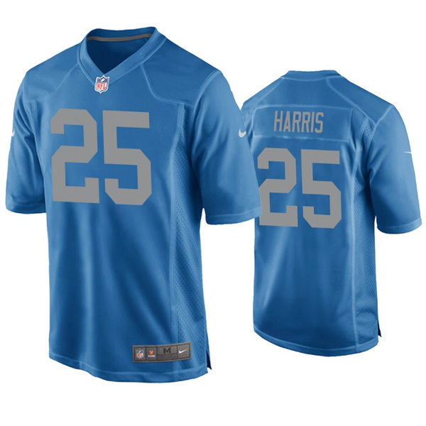 Mens Detroit Lions #25 Will Harris Nike Blue 2017 Throwback Limited Player Jersey