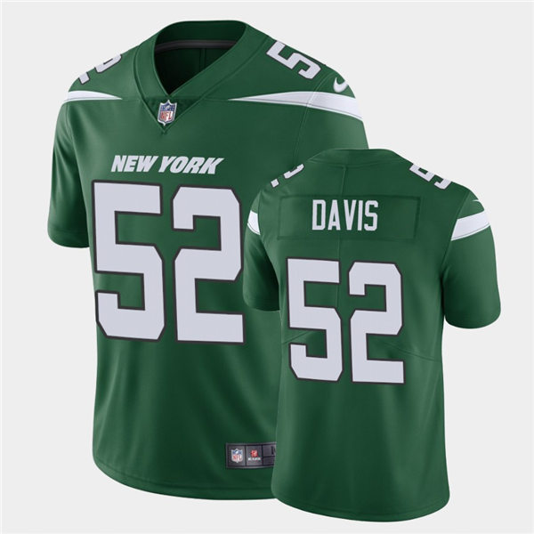 Mens New York Jets #52 Jarrad Davis Nike Gotham Green Vapor Limited Jersey