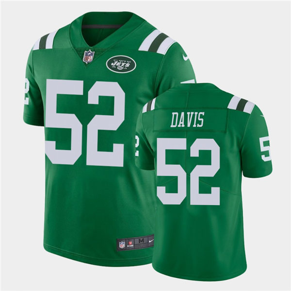 Mens New York Jets #52 Jarrad Davis Nike Green Color Rush Limited Jersey