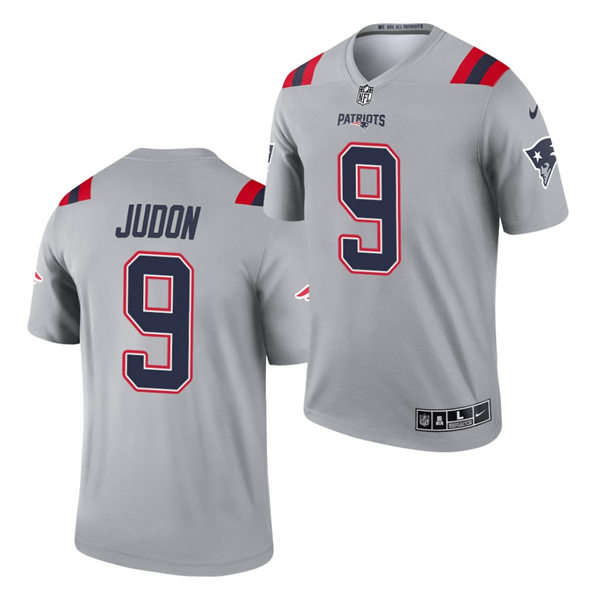 Mens New England Patriots #9 Matthew Judon Nike 2021 Gray Inverted Legend Jersey