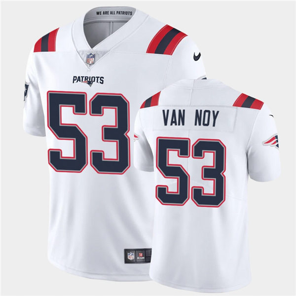 Mens New England Patriots #53 Kyle Van Noy Nike White Vapor Limited Jersey