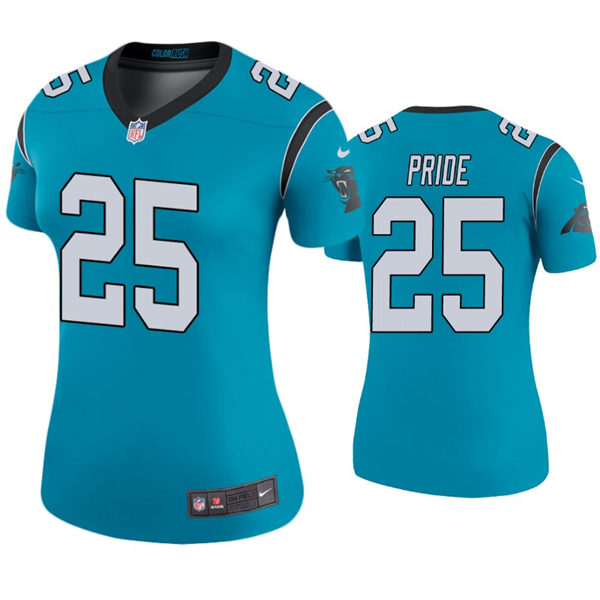 Womens Carolina Panthers #25 Troy Pride Jr. Nike Blue Limited Jersey