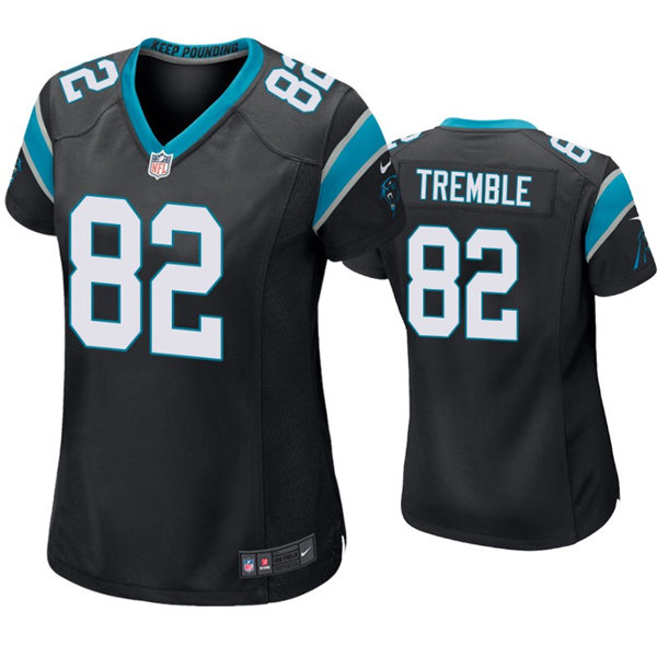 Womens Carolina Panthers #82 Tommy Tremble Nike Black Limited Jersey