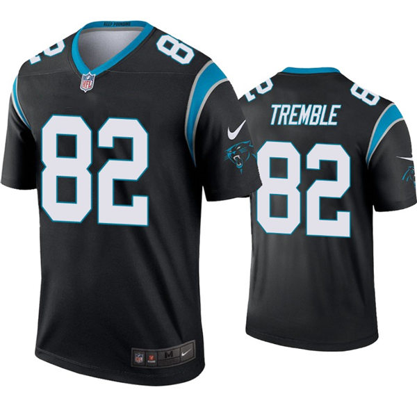 Mens Carolina Panthers #82 Tommy Tremble Nike Black Vapor Untouchable Limited Jersey