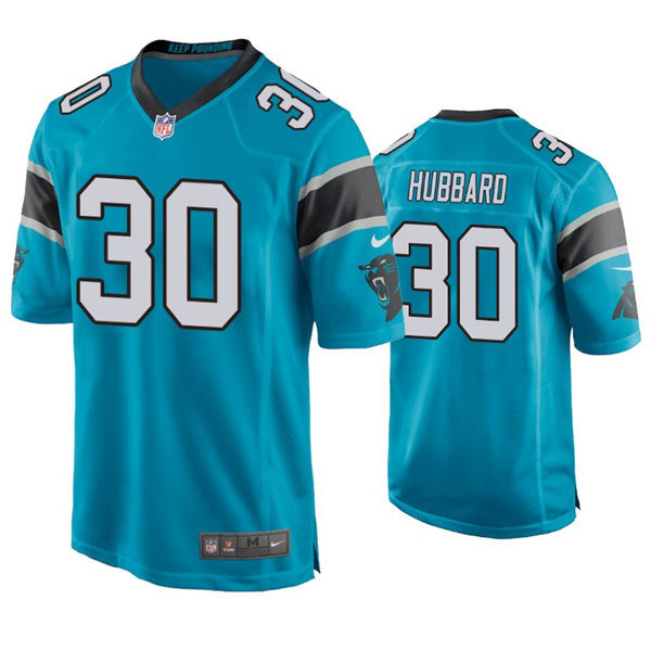 Mens Carolina Panthers #30 Chuba Hubbard Nike Blue Vapor Untouchable Limited Jersey