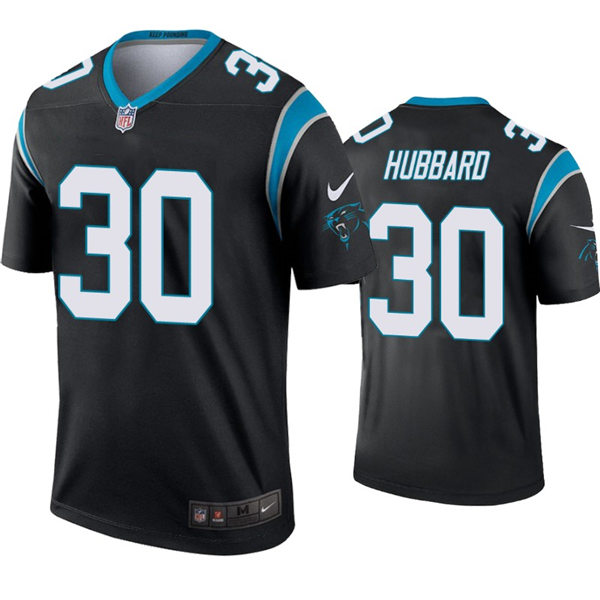 Mens Carolina Panthers #30 Chuba Hubbard Nike Black Vapor Untouchable Limited Jersey
