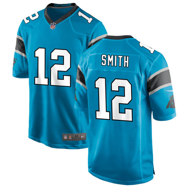 Mens Carolina Panthers #12 Shi Smith Nike Blue Vapor Untouchable Limited Jersey