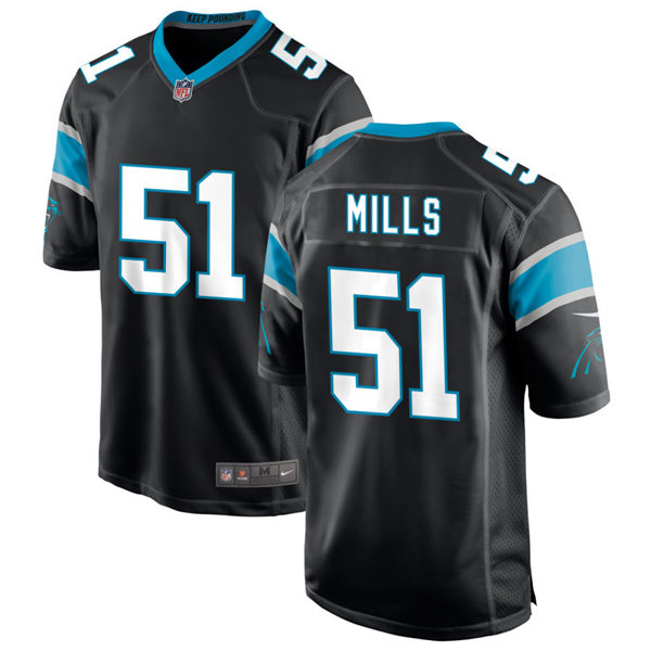 Mens Carolina Panthers Retired Player #51 Sam Mills Nike Black Vapor Untouchable Limited Jersey