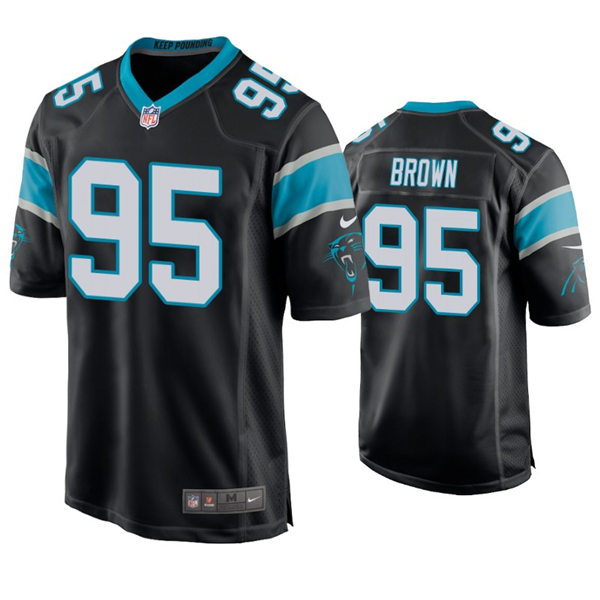 Youth Carolina Panthers #95 Derrick Brown Nike Black Limited Jersey