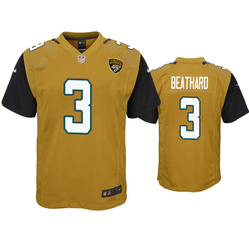 Youth Jacksonville Jaguars #3 C. J. Beathard Nike Bold Gold Color Rush Jersey