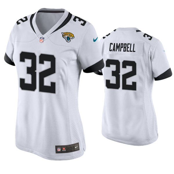 Womens Jacksonville Jaguars #32 Tyson Campbell Nike White Limited Jersey