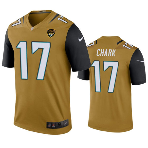 Mens Jacksonville Jaguars #17 D.J. Chark Nike Bold Gold Color Rush Limited Jersey