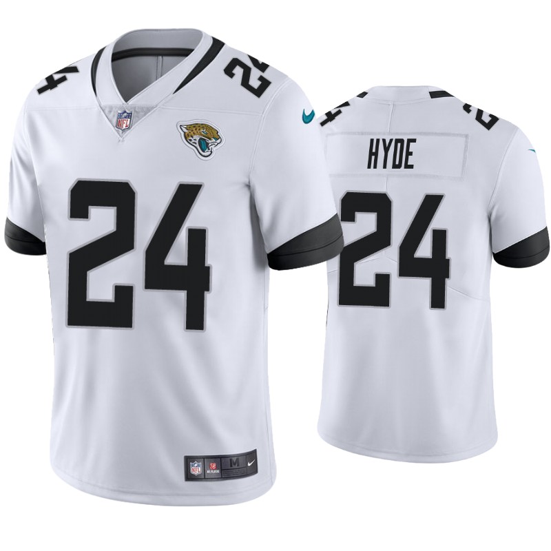 Mens Jacksonville Jaguars #24 Carlos Hyde Nike White Vapor Untouchable Limited Jersey