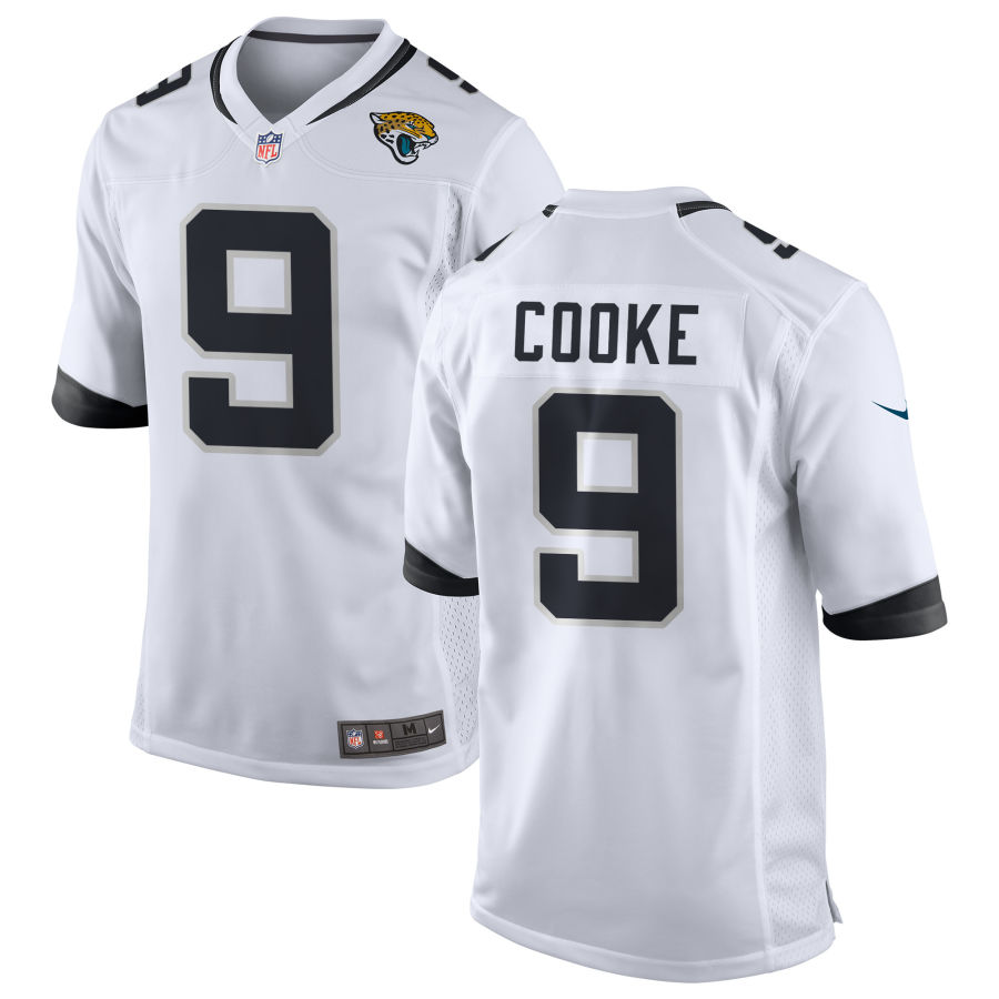 Mens Jacksonville Jaguars #9 Logan Cooke Nike White Vapor Untouchable Limited Jersey