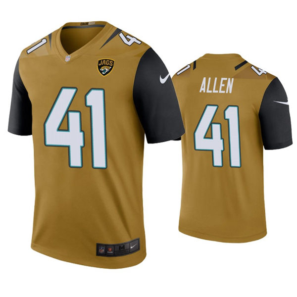 Mens Jacksonville Jaguars #41 Josh Hines-Allen Nike Bold Gold Color Rush Limited Jersey