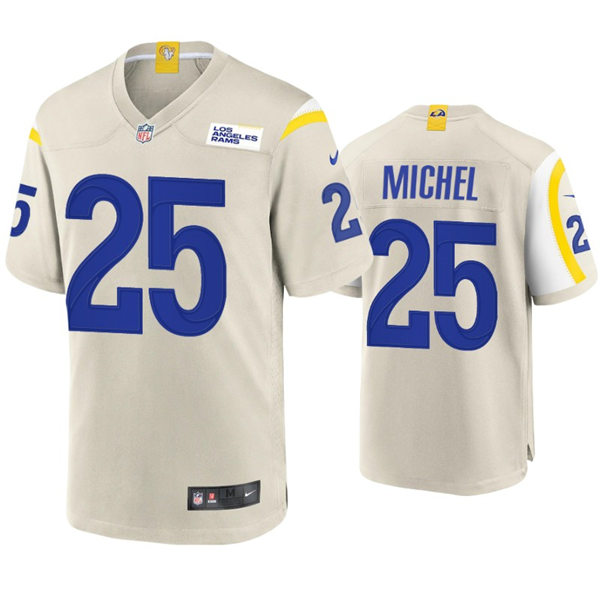 Mens Los Angeles Rams #25 Sony Michel Nike Bone Vapor Untouchable Limited Jersey
