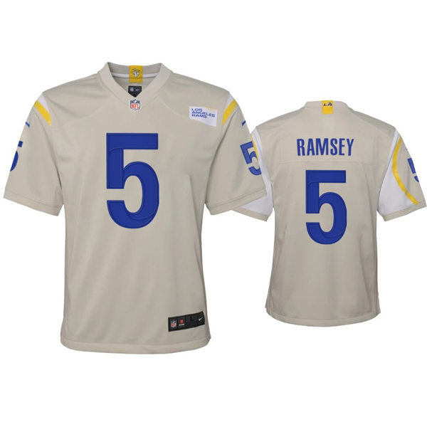 Youth Los Angeles Rams #5 Jalen Ramsey Nike Bone Limited Jersey