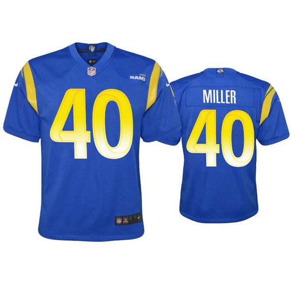 Youth Los Angeles Rams #40 Von Miller Nike Royal Limited Jersey