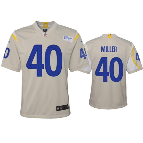 Youth Los Angeles Rams #40 Von Miller Nike Bone Limited Jersey