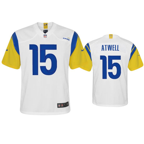Youth Los Angeles Rams #15 Tutu Atwell 2021 Nike White Modern Throwback Jersey