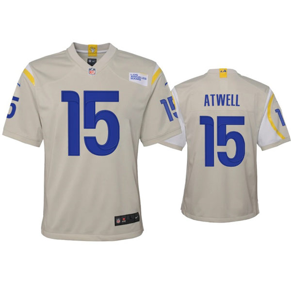 Youth Los Angeles Rams #15 Tutu Atwell Nike Bone Limited Jersey