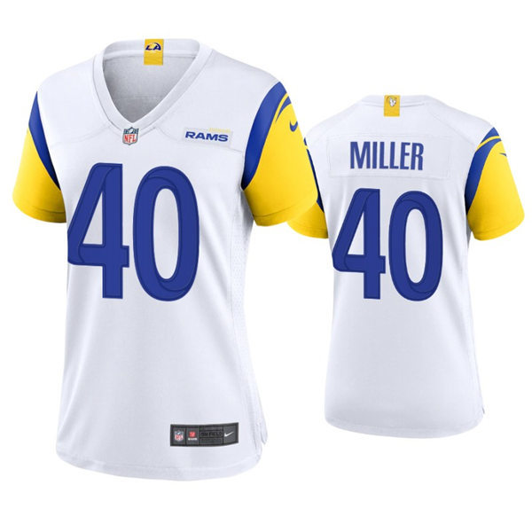Womens Los Angeles Rams #40 Von Miller 2021 Nike White Modern Throwback Jersey