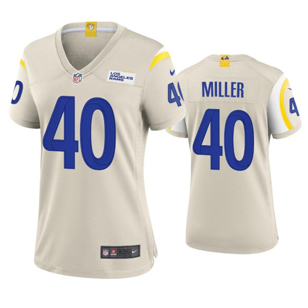 Womens Los Angeles Rams #40 Von Miller Nike Bone Limited Jersey