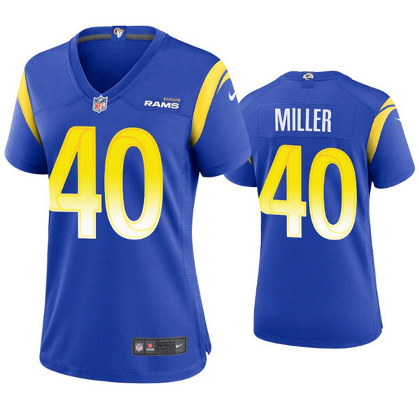 Womens Los Angeles Rams #40 Von Miller Nike Royal Limited Jersey