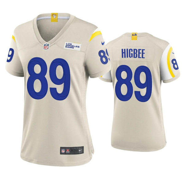 Womens Los Angeles Rams #89 Tyler Higbee Nike Bone Limited Jersey