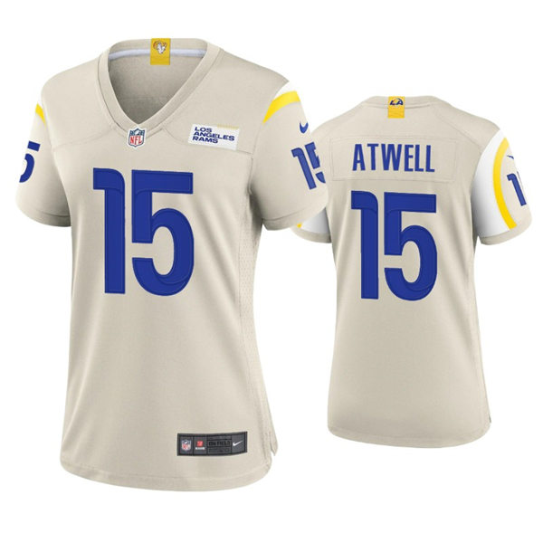Womens Los Angeles Rams #15 Tutu Atwell Nike Bone Limited Jersey