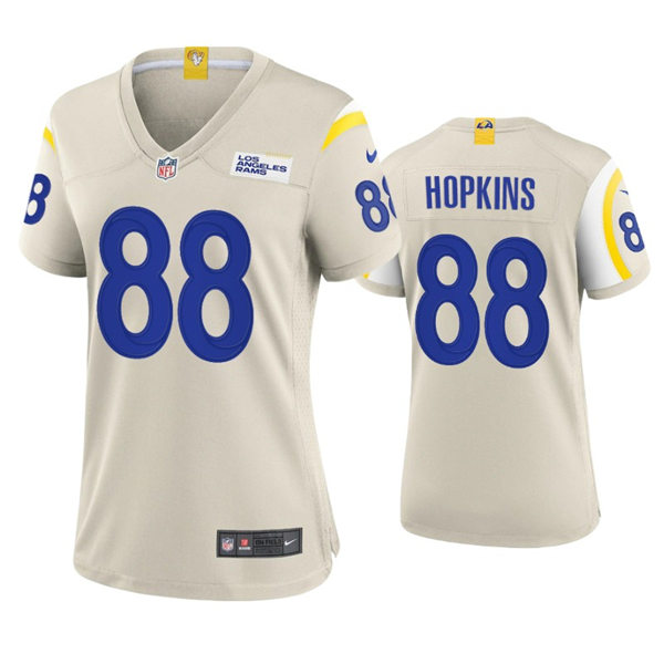 Womens Los Angeles Rams #88 Brycen Hopkins Nike Bone Limited Jersey