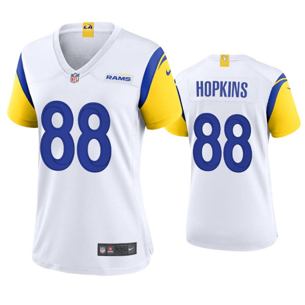 Womens Los Angeles Rams #88 Brycen Hopkins 2021 Nike White Modern Throwback Jersey