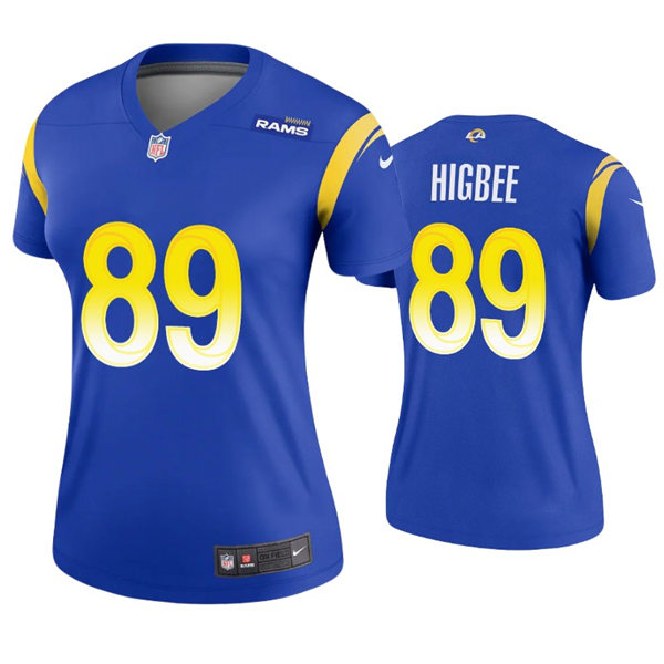 Womens Los Angeles Rams #89 Tyler Higbee Nike Royal Limited Jersey