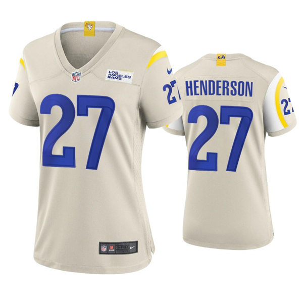 Womens Los Angeles Rams #27 Darrell Henderson Nike Bone Limited Jersey