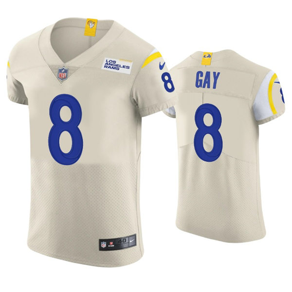 Mens Los Angeles Rams #8 Matt Gay Nike Bone Vapor Untouchable Limited Jersey