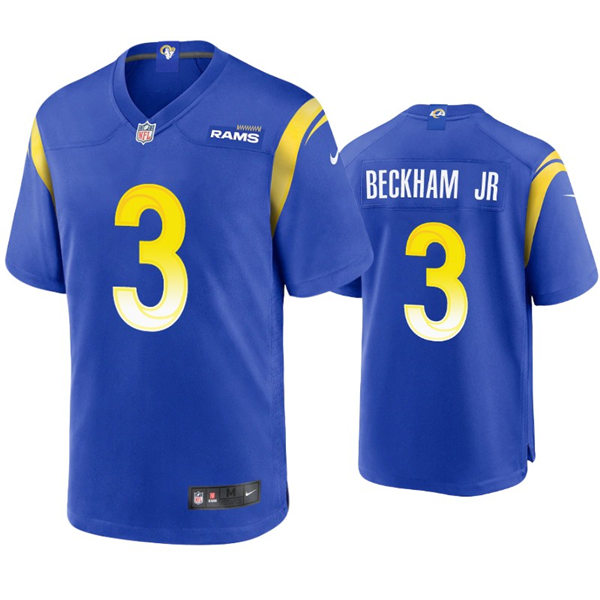 Mens Los Angeles Rams #3 Odell Beckham Jr. Nike Royal Vapor Untouchable Limited Jersey