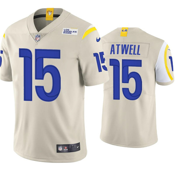 Mens Los Angeles Rams #15 Tutu Atwell Nike Bone Vapor Untouchable Limited Jersey