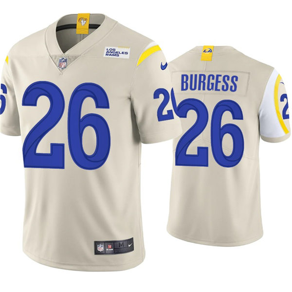 Mens Los Angeles Rams #26 Terrell Burgess Nike Bone Vapor Untouchable Limited Jersey