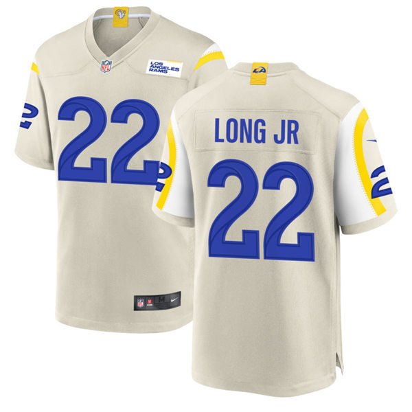 Mens Los Angeles Rams #22 David Long Jr Nike Bone Vapor Untouchable Limited Jersey