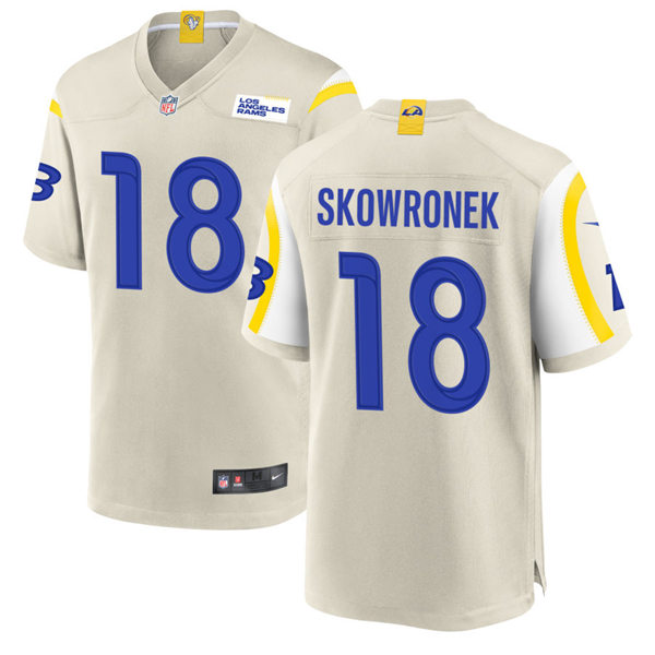 Mens Los Angeles Rams #18 Ben Skowronek Nike Bone Vapor Untouchable Limited Jersey