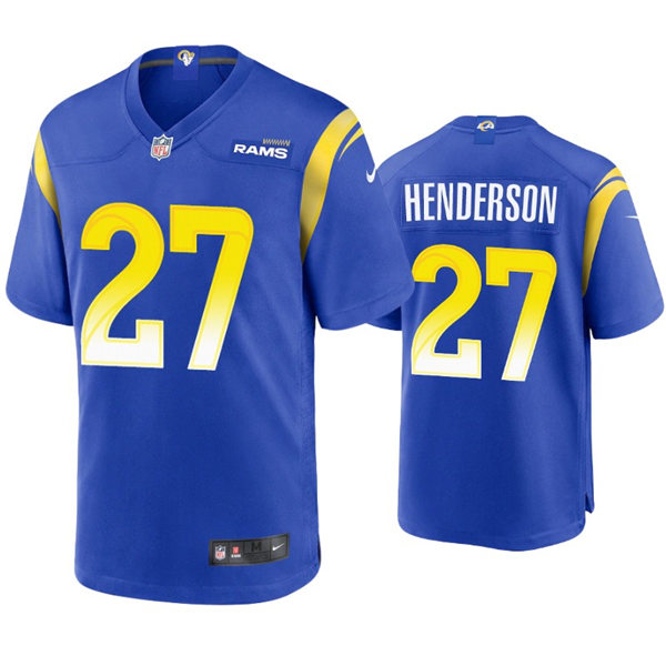 Mens Los Angeles Rams #27 Darrell Henderson Nike Royal Vapor Untouchable Limited Jersey