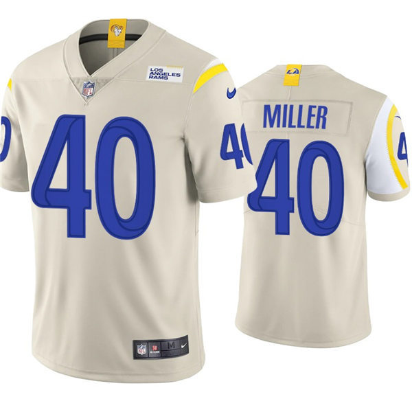 Mens Los Angeles Rams #40 Von Miller Nike Bone Vapor Untouchable Limited Jersey