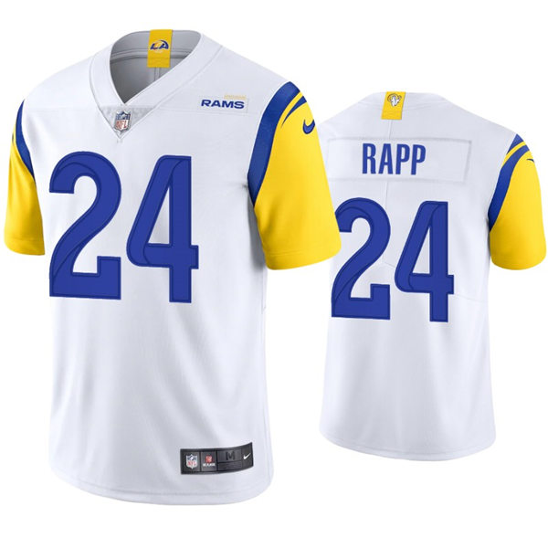 Mens Los Angeles Rams #24 Taylor Rapp Nike 2021 White Modern Throwback Vapor Limited Jersey